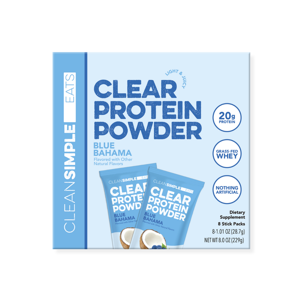 Clear Protein Powder: Blue Bahama (8 Single Serving Stick packs)