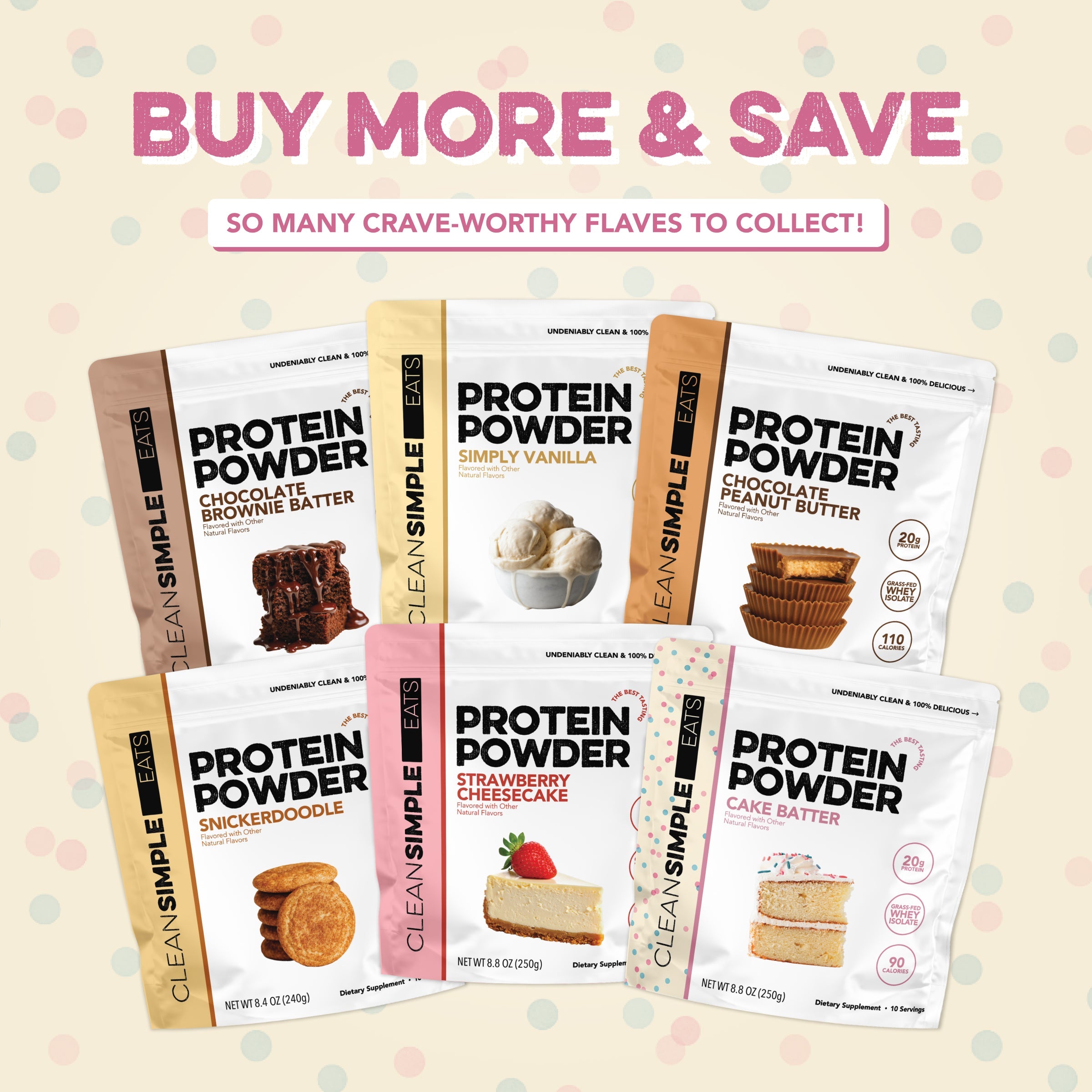 Protein Powder: Cake Batter (10 Serving Bag)