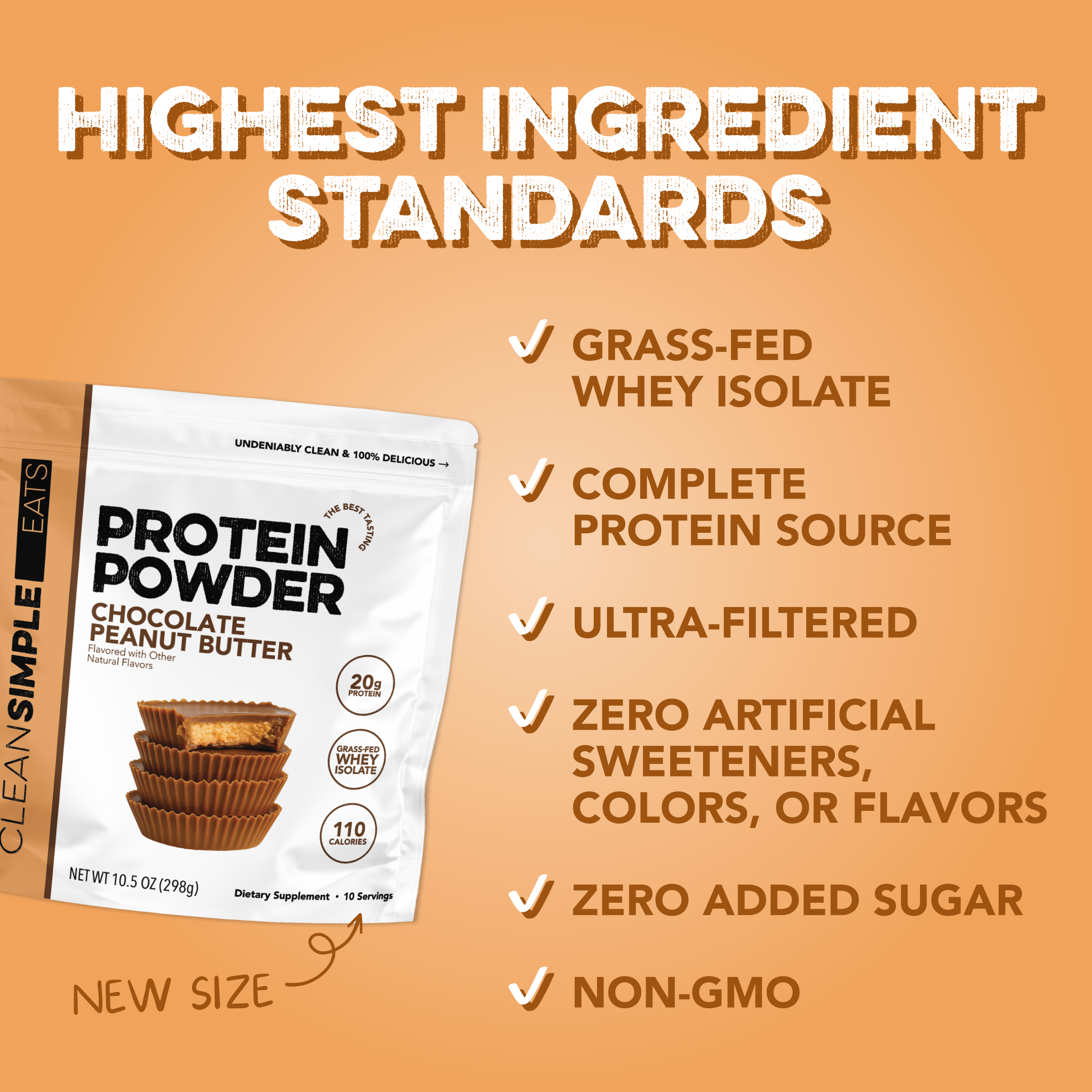 Protein Powder: Chocolate Peanut Butter (10 Serving Bag)