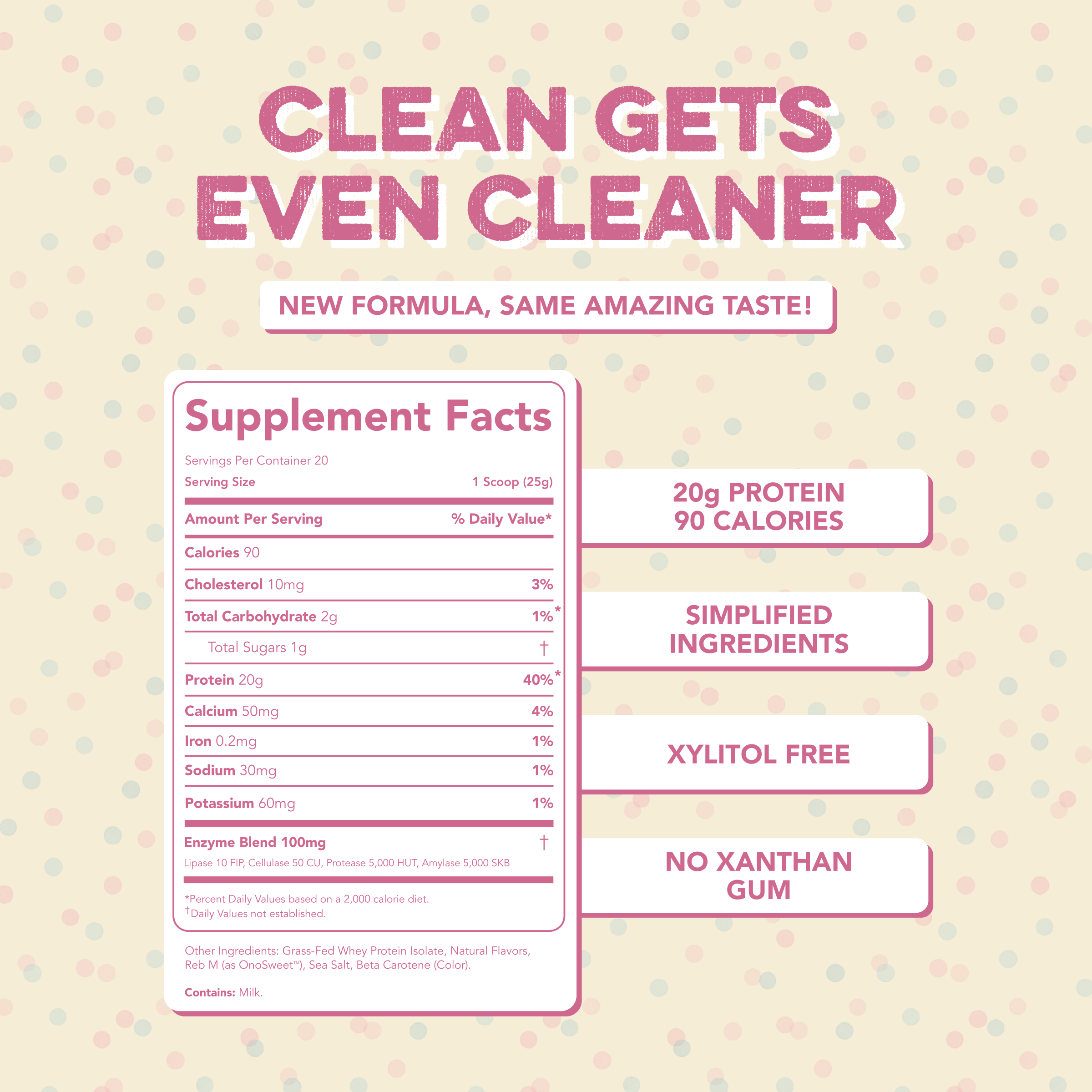 Protein Powder: Cake Batter (20 Serving Bag)