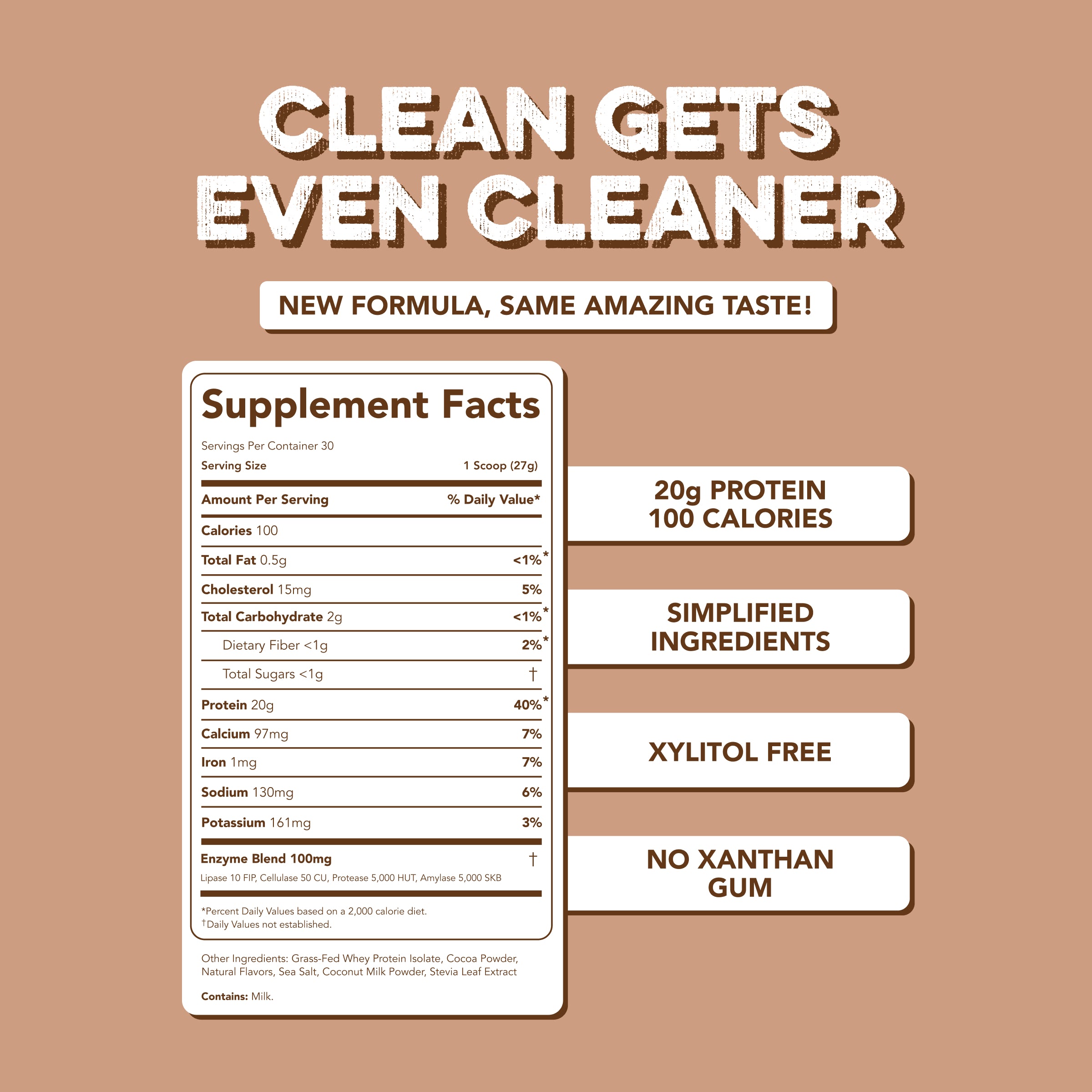 Protein Powder: Brownie Batter (30 Serving Bag)