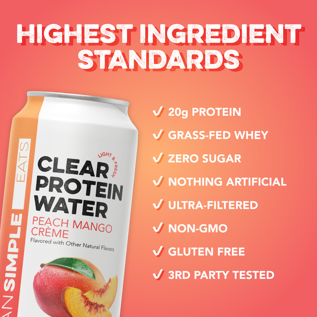 Clear Protein Water: Peach Mango Creme (16 Oz. | 12 Pack)
