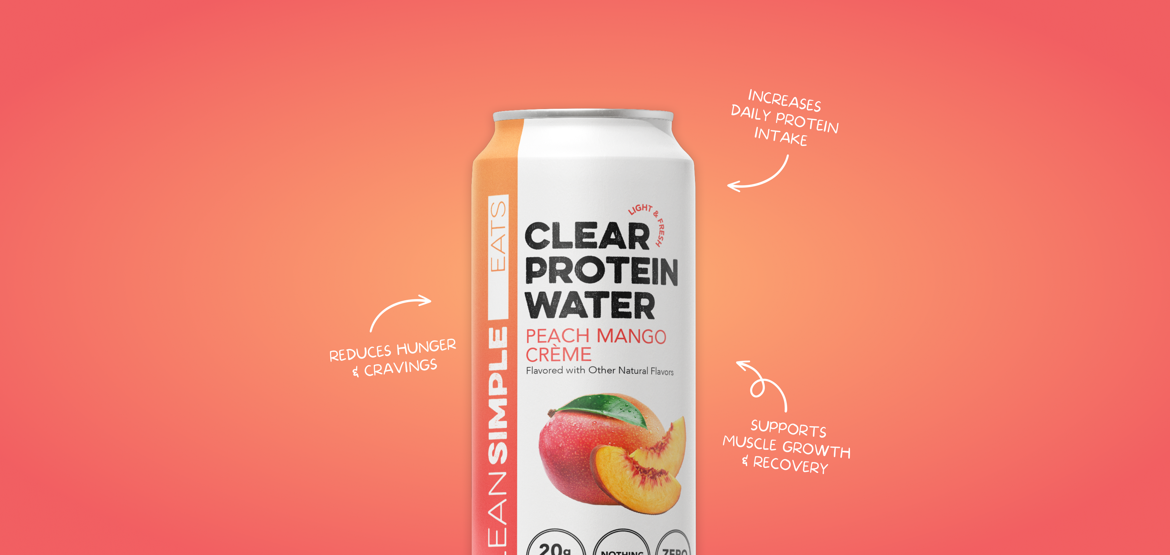 Clear Protein Water: Peach Mango Creme (16 Oz. | 12 Pack)