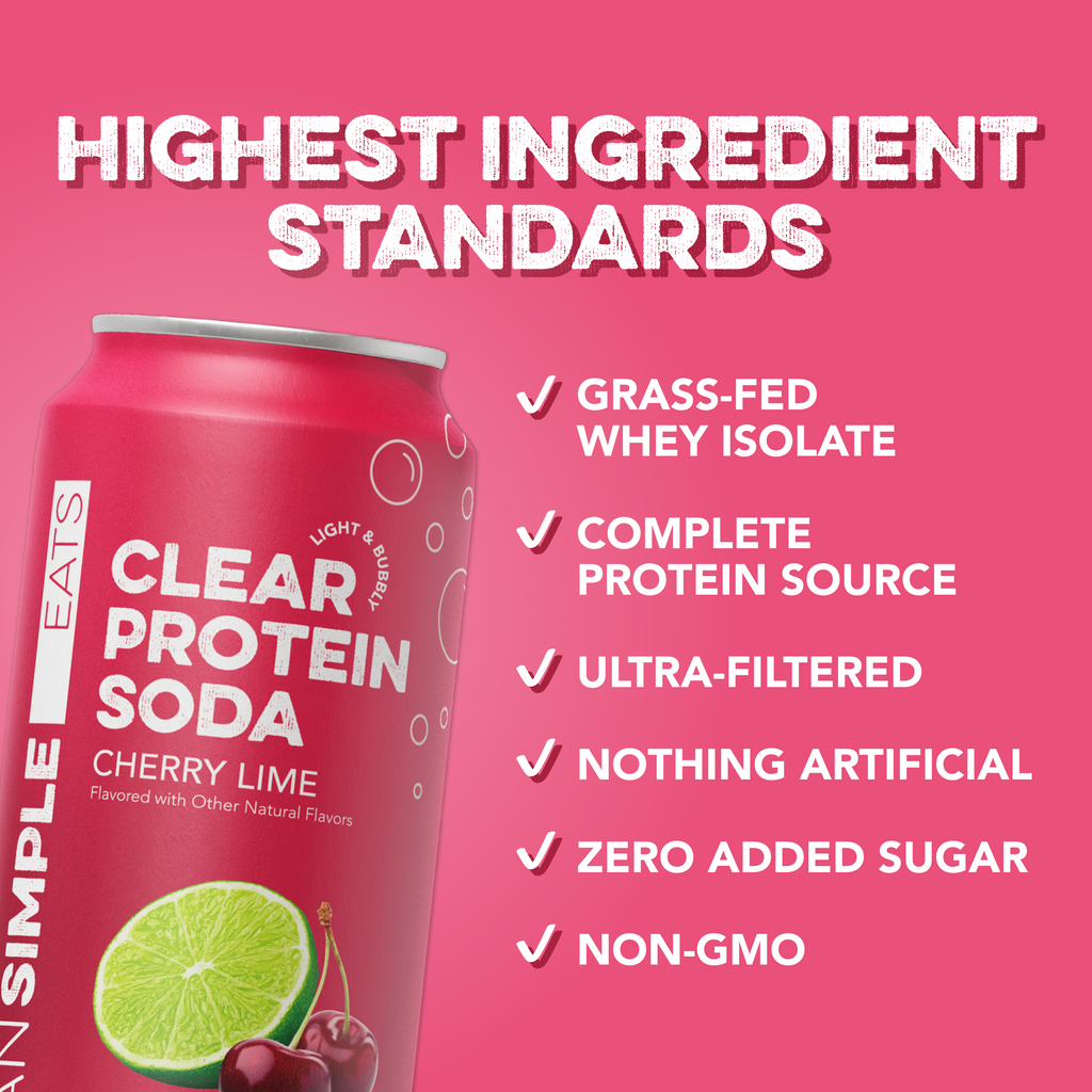 Clear Protein Soda: Cherry Lime  (16 Oz. | 4 Pack)