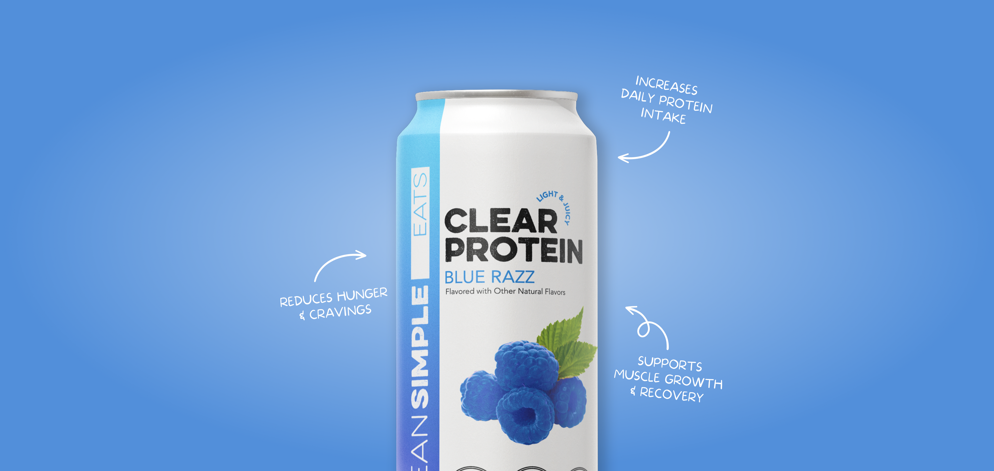 Clear Protein Water: Blue Razz (16 Oz. | 12 Pack)