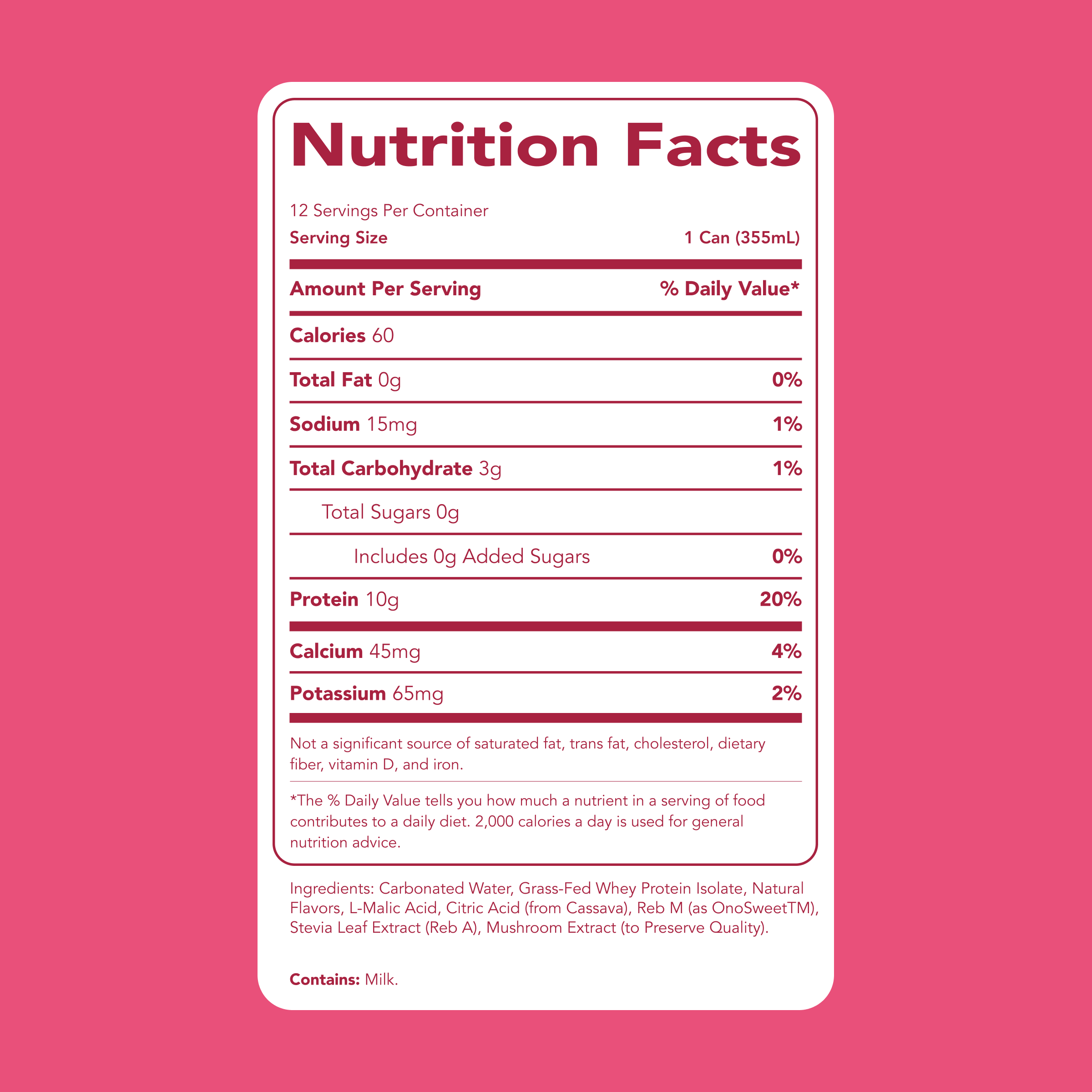 Clear Protein Soda: Cherry Lime (12 Oz. | 12 Pack)
