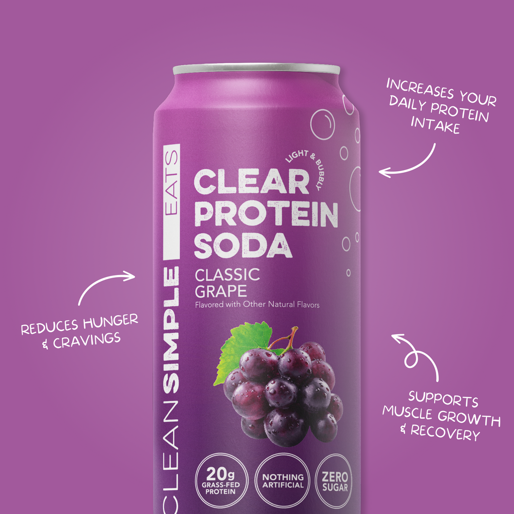 Clear Protein Soda: Grape Ice Pop (16 Oz. | 12 Pack)