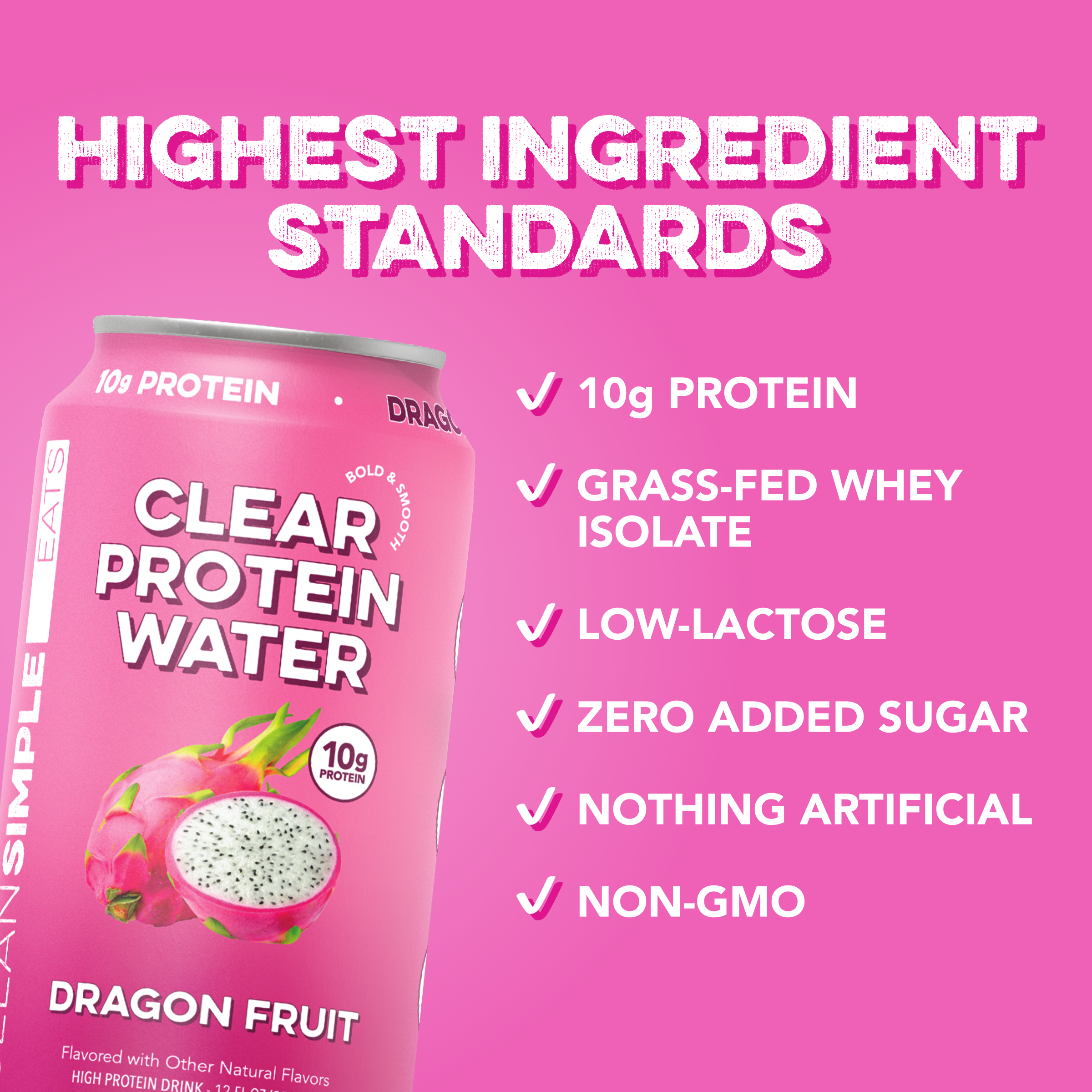 Clear Protein Water: Dragon Fruit (12 Oz. | 12 Pack)