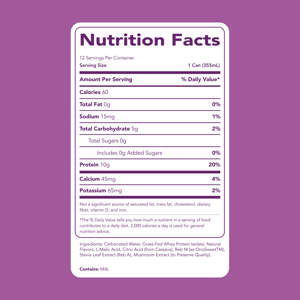 Clear Protein Soda: Grape Ice Pop (12 Oz. | 12 Pack)