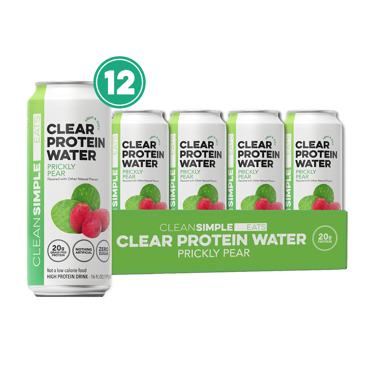 Clear Protein Water: Prickly Pear (16 Oz. | 12 Pack)